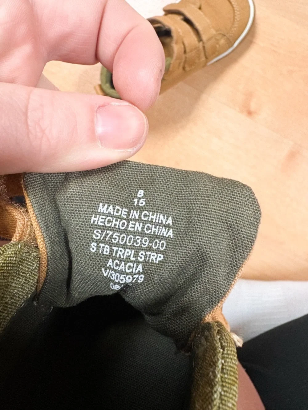 Old Navy Tan Triple Hook & Loop Closure Acacia Canvas High Top Sneaker Toddler 8